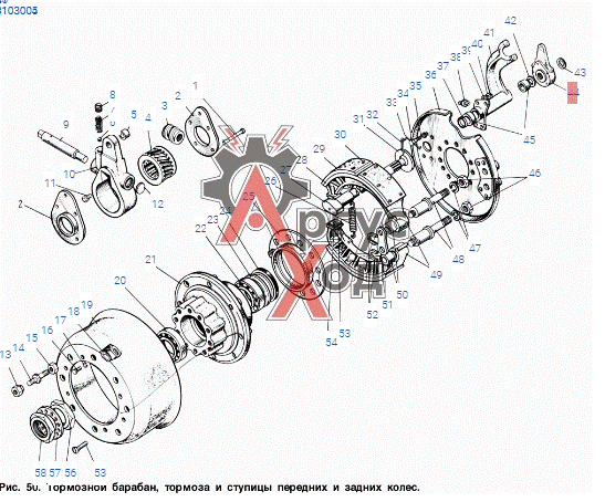 120-3502136 Рычаг тормоза регулировочный в сборе